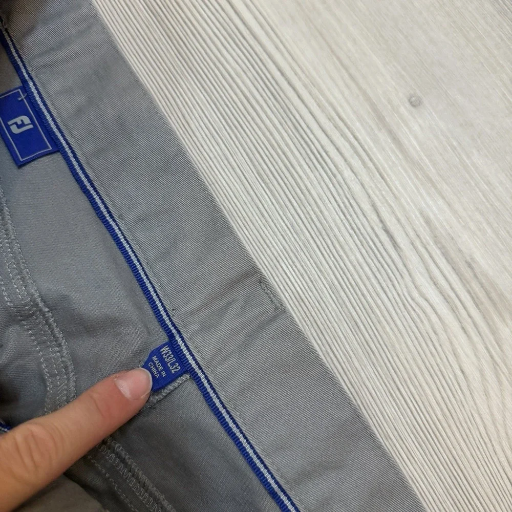 Lot Of 2 Mens Footjoy Straight‎ Leg Grays Pants 33x32 Pockets